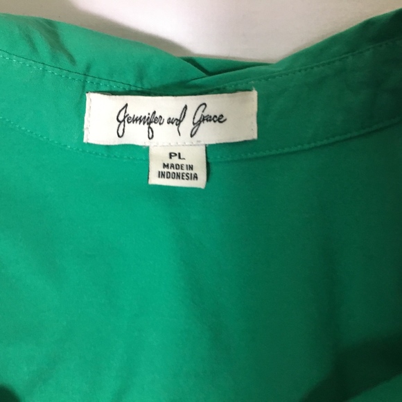 Jennifer & Grace Petite Cotton Button Down Shirt - Picture 5 of 5